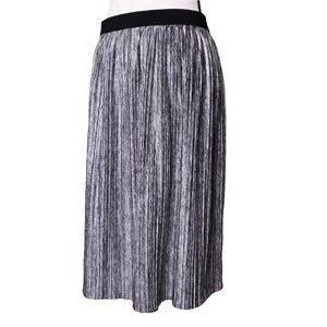 Joe B. Mid length Metallic Crinkle Skirt elastic waist band size XL